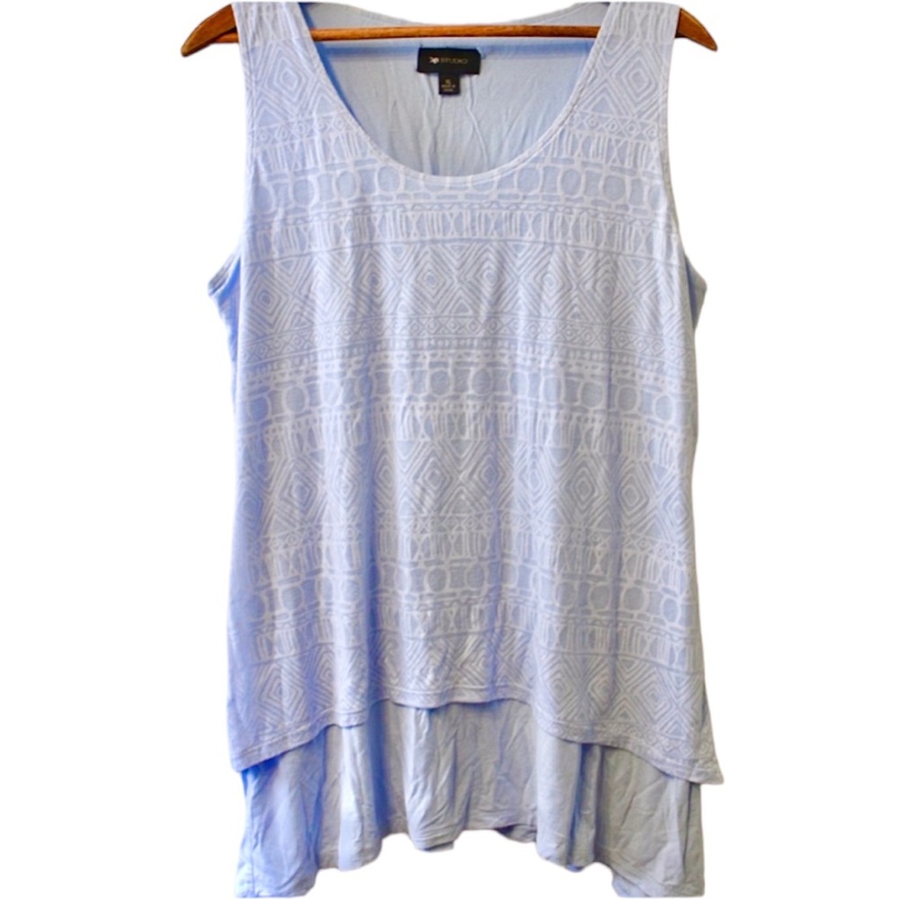 AB Studio Layered Tribal Print Tank